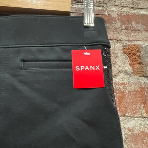NEW SPANX The Perfect Pant Ankle Sequin Tuxedo Skinny Size Small - Picture 7 of 12
